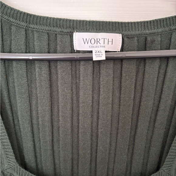 Worth Collective Ribbed Long-Sleeve Maxi Dress in Dark Green - Picture 5 of 5